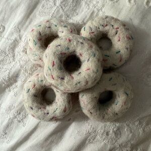 Handmade Wool Donut Coasters